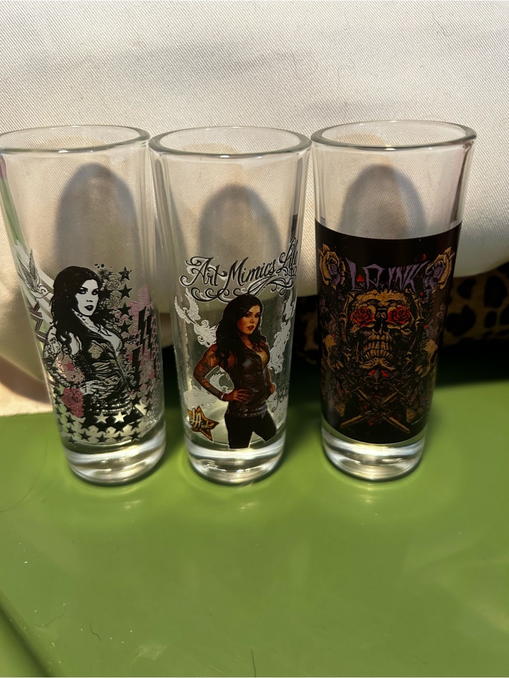 Shot Glass - Kat Von D Clear with Multicolor Graphic
